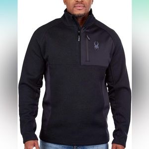 COPY - Spyder Men’s Black Half Zip Sweater Gait Knit Pullover Jacket Size: Large